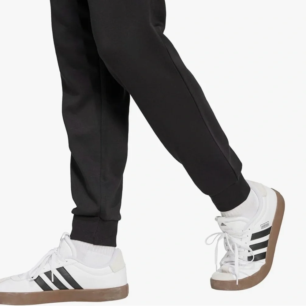 Adidas Men’s Essentials Regular Fit Jogger Feel Cozy Pants Tapered Leg Black 2XL